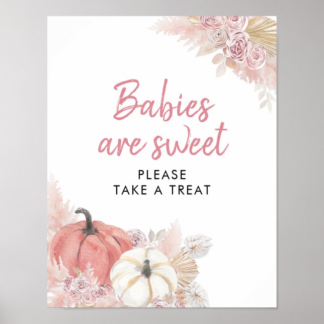 Poster Bohemian Fall in Love Pumpkin Baby Are Sweet (Frente)