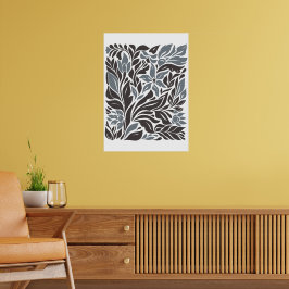 Poster Bohemian Flower Market | Folhas de Abstrato modern