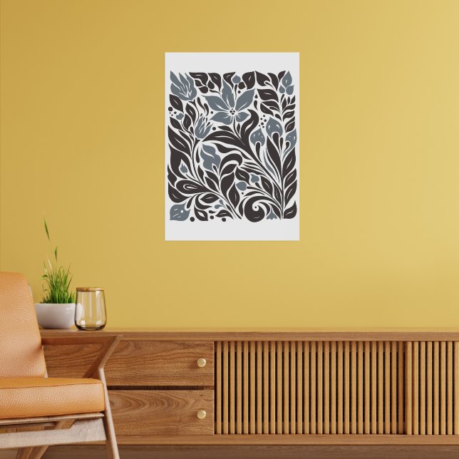 Poster Bohemian Flower Market | Folhas de Abstrato modern (Sala de Estar 2)