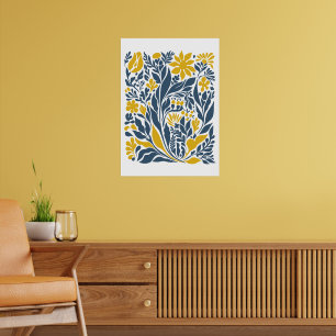 Poster Bohemian Flower Market   Folhas de Abstrato modern