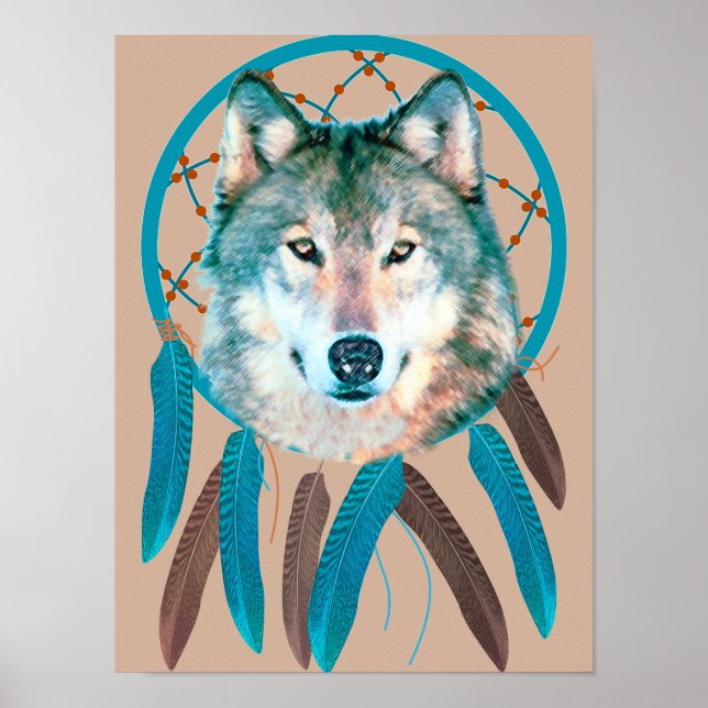 Poster Bohemian Spirit Wolf Drecher Catcher (Frente)