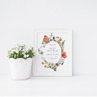 Bohemian Wildflower Butterfly Chá de fraldas Welco