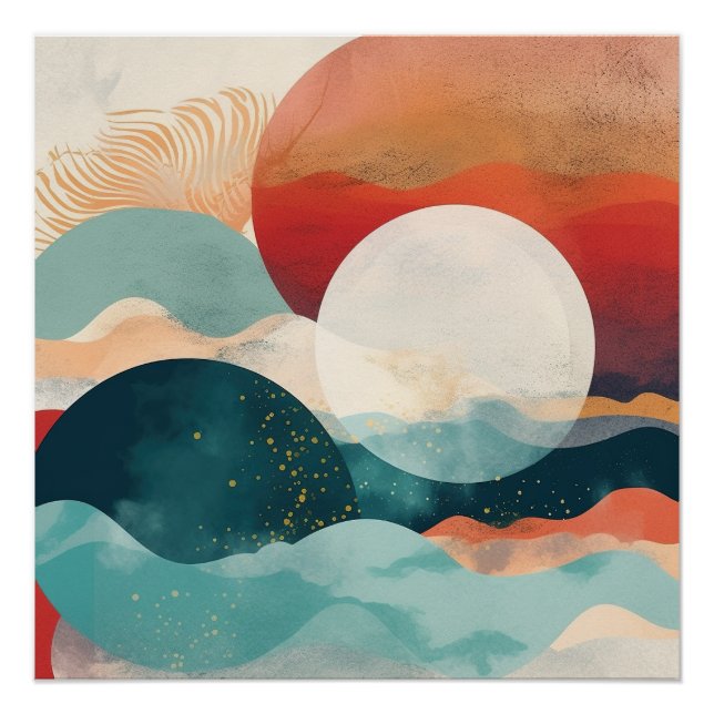 Pôster Boho Abstrato (Frente)