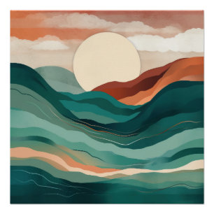 Pôster Boho Abstrato