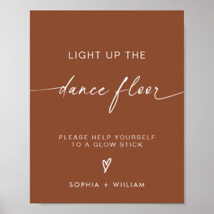 Poster Boho acende o chão da dança Sinal de Blocos Lent