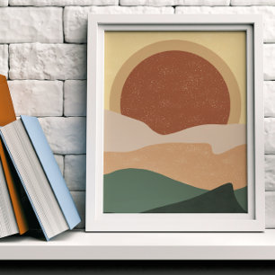 Poster Boho Aestésico Arte Moderna Sunset