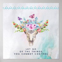 Boho Animal Skull Inspiration Quote Deixar