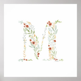 Poster Boho Aquarela Floral 