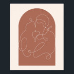 Poster Boho Arch Beija Linha Linear Contínua Art 1°<br><div class="desc">Boho Arch Beija Linha Linear Contínua Art 1°</div>