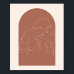 Poster Boho Arch Kissing Continual Linear Line Art 2<br><div class="desc">Boho Arch Kissing Continual Linear Line Art 2</div>