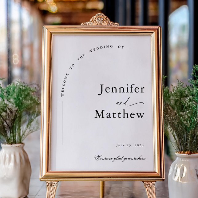 Poster Boho Arch Simple Wedding Welcome (Criador carregado)