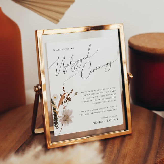 Poster Boho Autumn Wildflower | Cerimônia desplugada (Criador carregado)