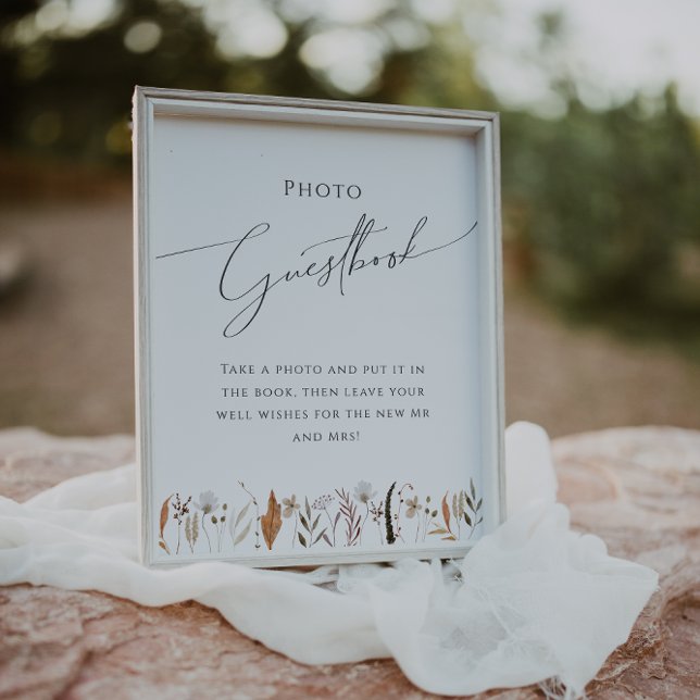 Poster Boho Autumn Wildflower | Fotografia no Sinal de Li (Criador carregado)