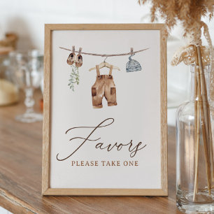 Poster Boho Baby Clothes Boy Chá de fraldas Favoritos Sin