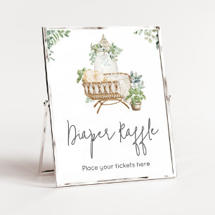 Poster Boho Baby Crib Fralda Raffle
