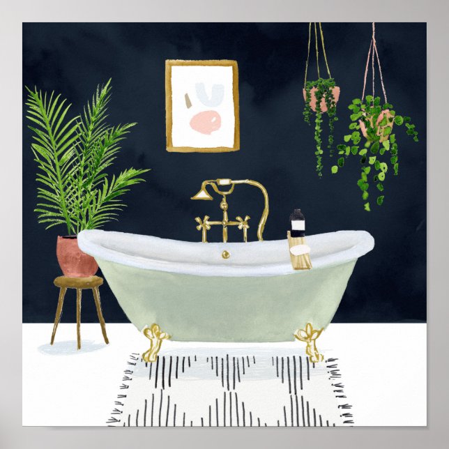 Poster Boho Bath I (Frente)