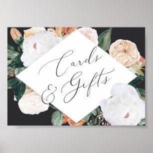 Poster Boho Blooms Sinal de Casamento de Cartões e Presen