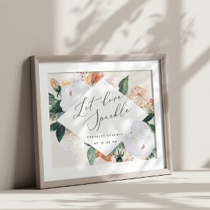 Poster Boho Blooms Sinal de Sendoff de Casamento de Spark
