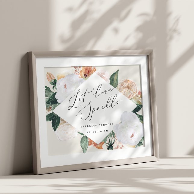 Poster Boho Blooms Sinal de Sendoff de Casamento de Spark (Criador carregado)
