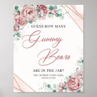 Boho borra ouro floral adivinha quantos Ursos Gumm