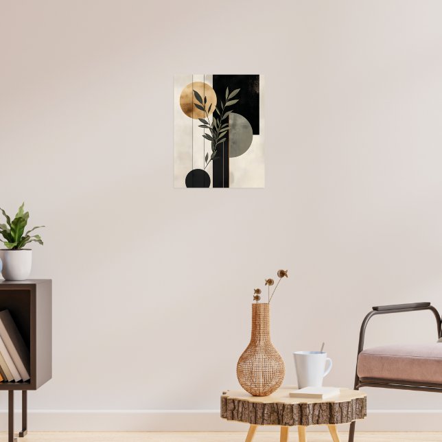 Poster Boho Botanical Geometric Illustration (Sala de Estar 3)