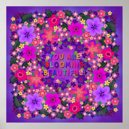 Poster Boho Bright Grandes Flores Bonitas