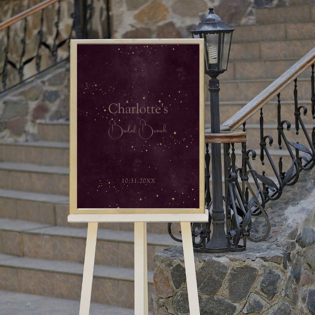 Pôster Boho Celestial Sun e Moon Bridal Brunch Sinal (Criador carregado)