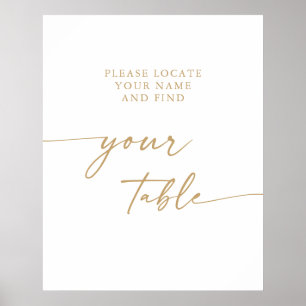 Poster Boho Chic Dourado e Branco Encontre sua Mesa Casam