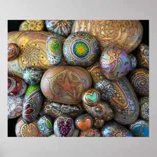 Pôster Boho - Chic meditation Rocks por Julie Ann Strickl