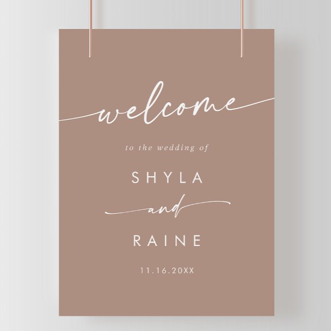 Poster Boho Chic Neutral Taupe DIY Sinal de boas-vindas (Criador carregado)