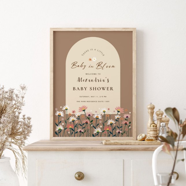 Poster Boho Chic Wildflower Baby in BloPoster (Criador carregado)