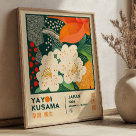 Poster BOHO Chic Yayoi Kusama Floral Exhibition
