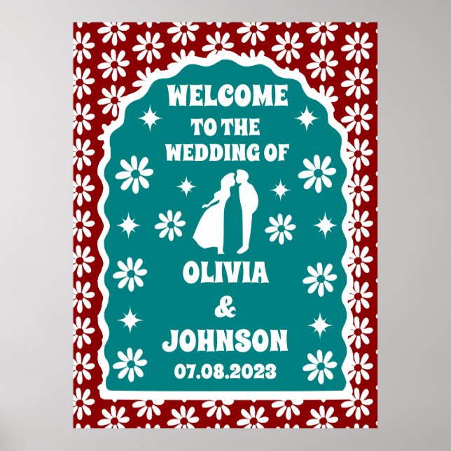 Poster Boho Daisy - Boho Daisy - Vermelhos Negros (Frente)