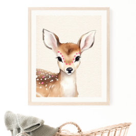 Poster Boho Deer Nursery