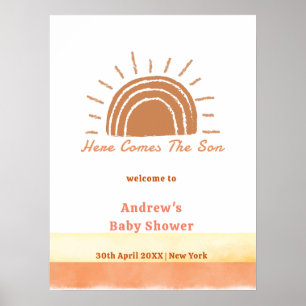 Poster Boho Deserto Aqui Vem O Filho Chamada Bem-vindo ao