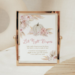 Poster Boho Dusty Rosa Pumpkin Fraldas Noturnas Tardes