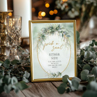 Boho eucalipto verde Escolha um assento em qualque