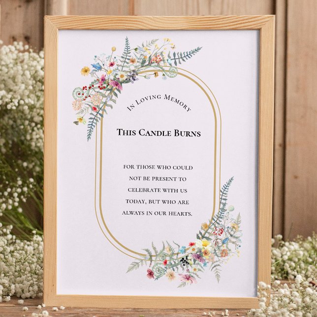 Poster Boho Flor de Campo Samambaia Lavanda Esta Vela Que (Criador carregado)