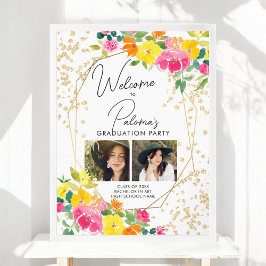 Poster Boho Floral Watercolor 2 - Graduação de Fotos Bem-