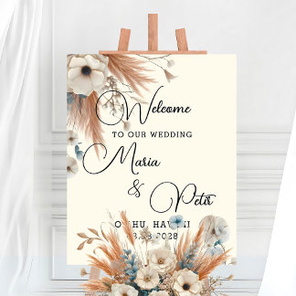 Poster Boho Flowers Casamento Boho