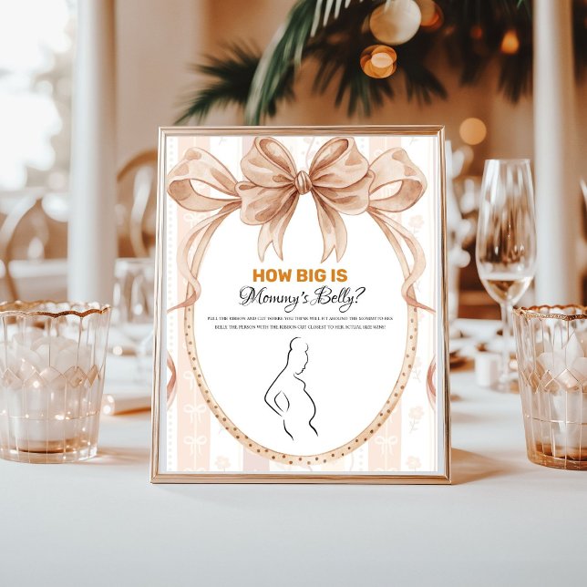 Poster Boho fofo Pequeno Pie no sinal de chá de fraldas (Criador carregado)