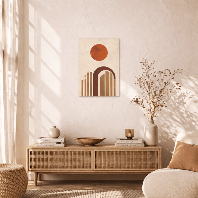 Poster Boho Geométrico Arco Minimal Terracota Abstrato (Criador carregado)