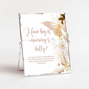 Poster Boho gold Butterfly quão grande é o jogo de barrig