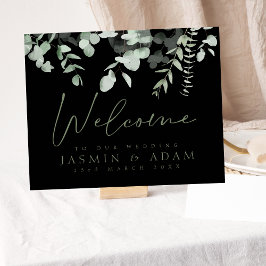 Poster Boho Greenery Black Eucalyptus - Sinal de Casament