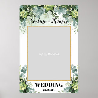 Poster Boho greenery suculento prop de fotos de casamento