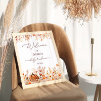 Boho Little Pumpkin Fall Wilflower Bem-vindos