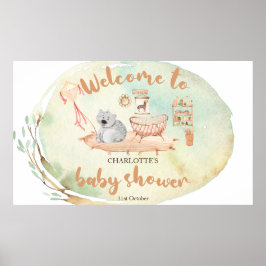 Poster Boho Mal Podemos Esperar Boas Vindas Baby Shower C