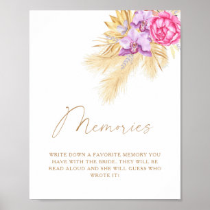 Poster Boho - memórias com a noiva
