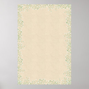 Poster Boho Modelo para personalizar o casamento do bebê