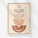Poster Boho Muted Neutral Abstrato Sun and Shapts Art<br><div class="desc">Melhore seu espaço com a elegante simplicidade do "Boho Muted Neutral Abstrato Sun and Shapes Art Poster". Este trabalho de arte surpreendente apresenta uma composição abstrato de tigelas tribais distribuídas empilhadas num arranjo visualmente convincente. O design usa uma paleta de cores mutadas, fazendo a transição de um terracota profundo para...</div>